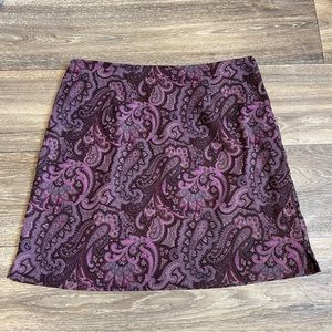 EUC Juniors Exact Change Purple Pattern Mini Skirt sz 7